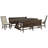 Extendable Trestle Dining Table With 2 Benches 2 Host Chairs And Buffet-1298047845