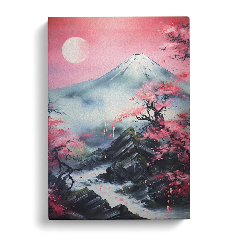 Japanese Mountains Abstract - Print, 60cm H x 40cm W x 3cm D