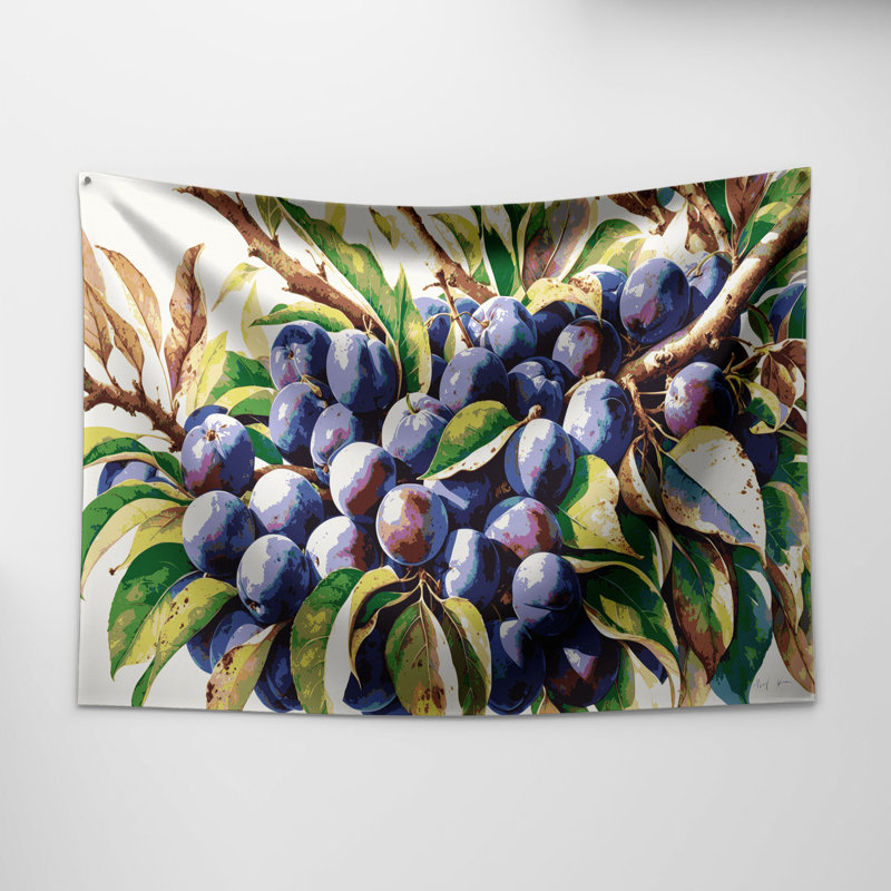 Tapisserie murale Fruit Beach, 68 po x 80 po