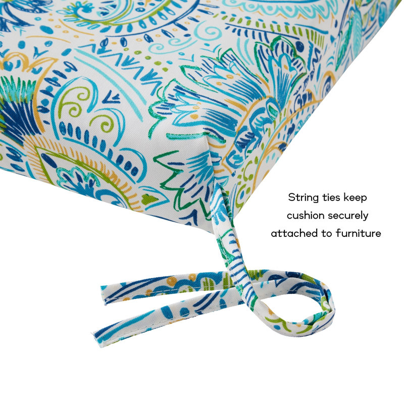 High Back Dining Chair Pad, Baltic Paisley