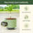 22" Tall 24" Wide Round Metal Outdoor Self-Watering Rolling Tree Planter-135097672