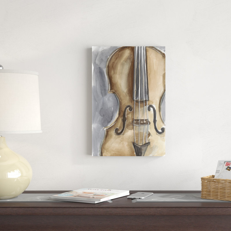 Étude d'instruments d'aquarelle IV, H 18 po x l 12 po x P 1,25 po