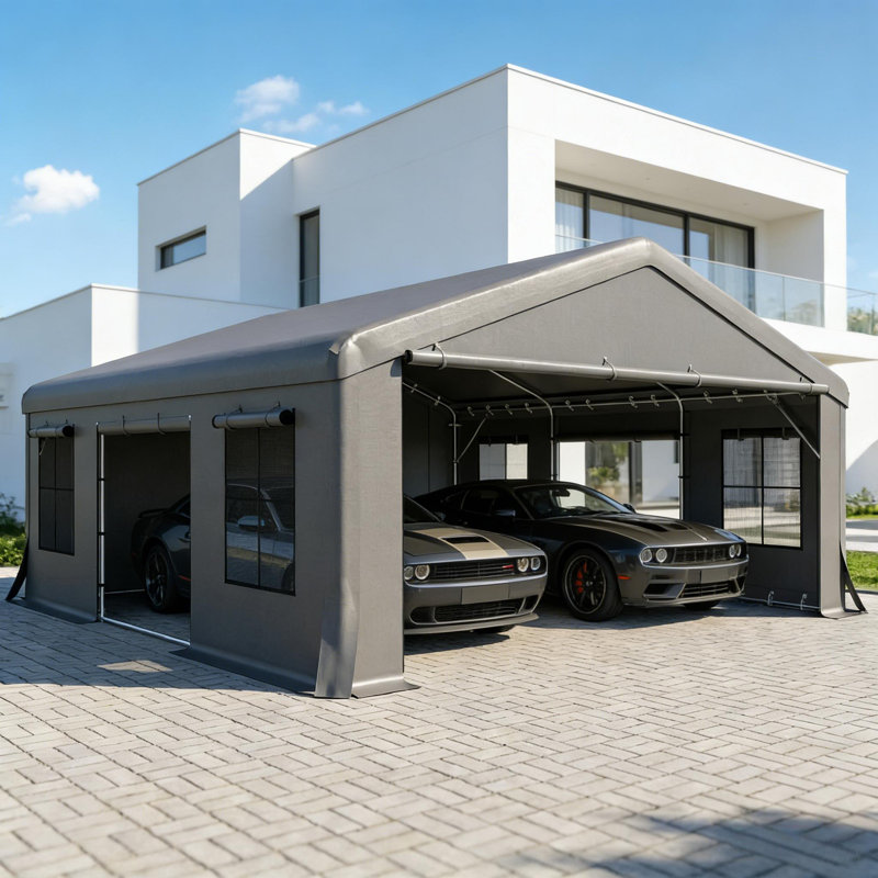Stable Car Tent Shelter,Heavy Duty Carport,Garage Car Canopy