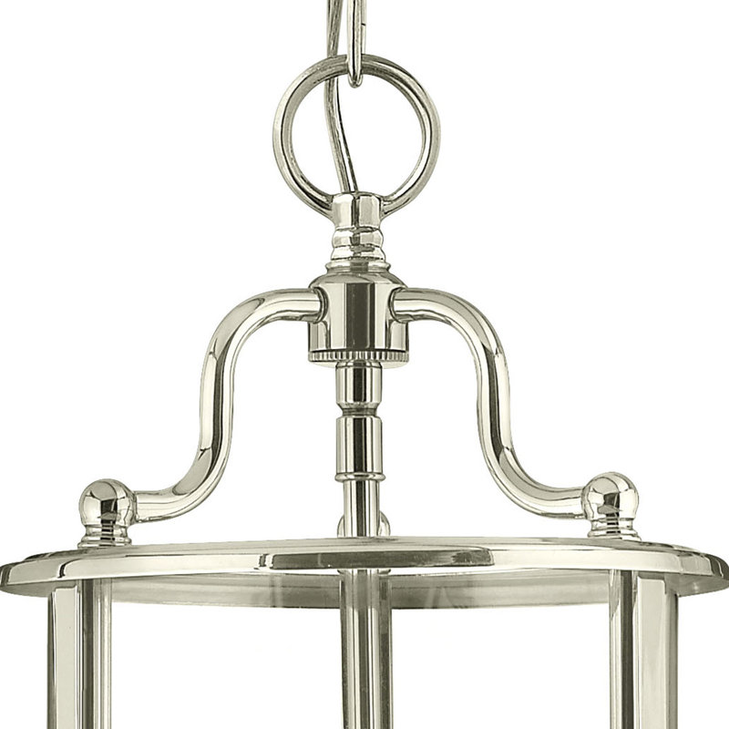 Lustre tambour 4 lumières Tide, Nickel poli