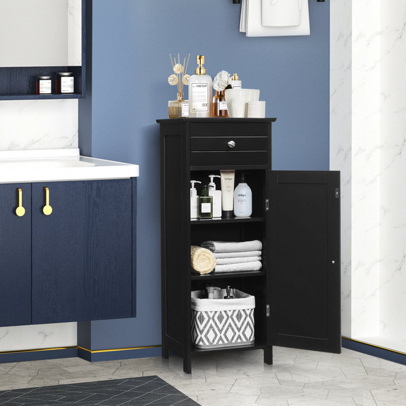 Halstein Bathroom Cabinet, Black