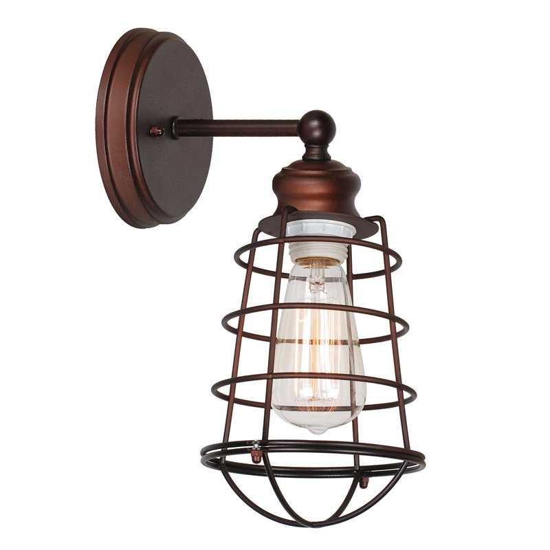 Edick Armed Sconce, Textured Coffee Bronze