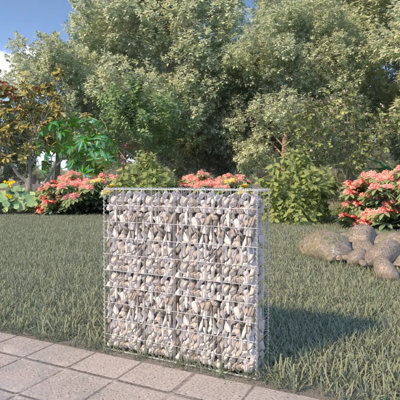Cromartie 100cm H x 80cm W Silver Metal Gabion