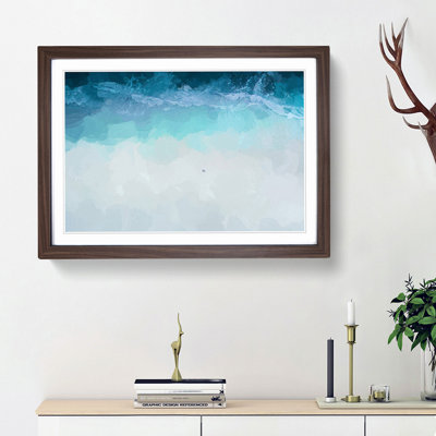 Beach in the Maldives in Abstract - Picture Frame Graphic Art Print