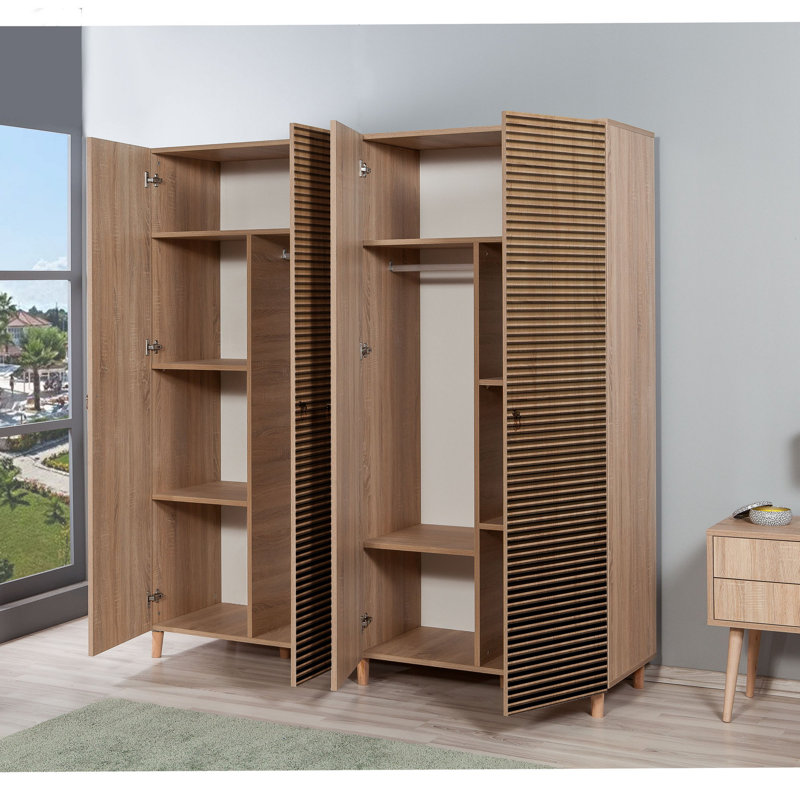 Armoire Haenisch, Jaune / chêne
