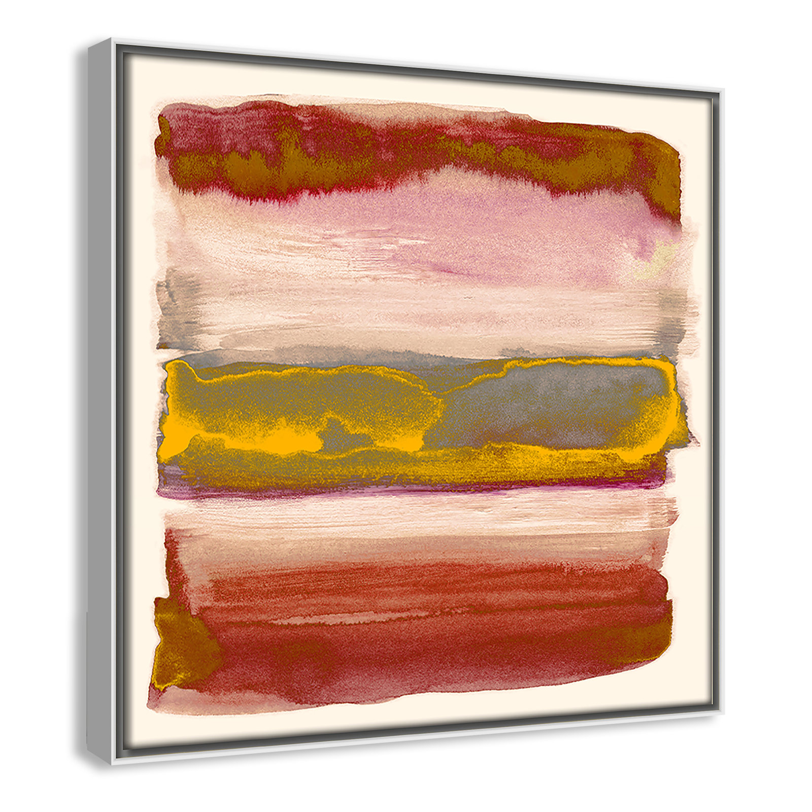 Yellow Sky II Print by Nan, White, 13.5" H x 13.5" W