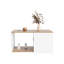 Blanc - Table basse rectangulaire en chêne naturel 31,67 "x 17,03", option pratique moderne de 17,03 po de hauteur, chêne, conception compacte
