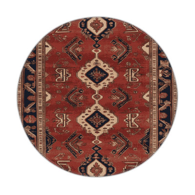 Persian Brown Indoor and Outdoor Area Rug