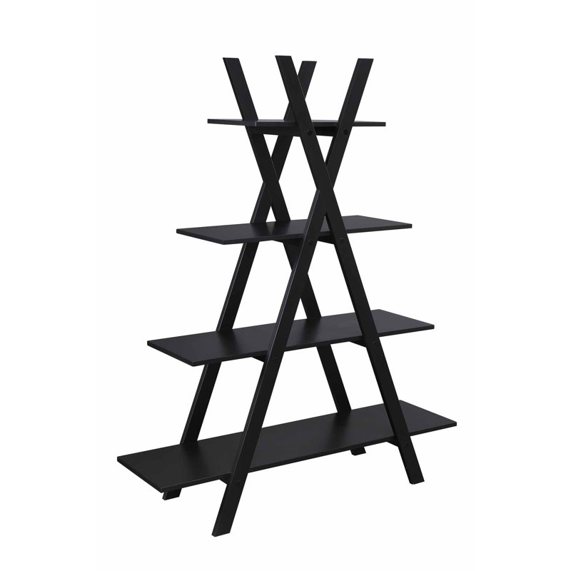 Darek Ladder Bookcase, Black