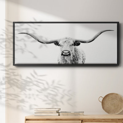 «Longhorn Gaze», toile encadrée