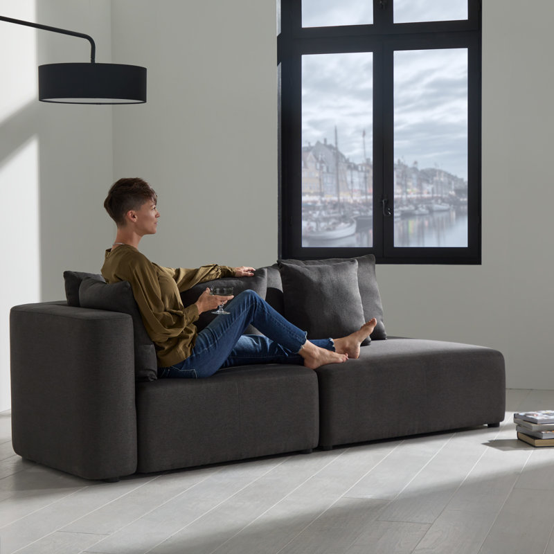 Oscar Upholstered Chaise Lounge, Left