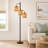Coleford 65" H 3-Light Tree Floor Lamp with Woven Rattan Shades-806897477
