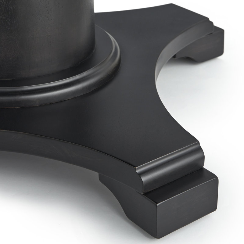 Whitmore 45.25" Pedestal Dining Table, Black