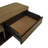Upton Two-Tone Walnut Finish Rippled Wood Design Server