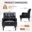 Fauteuil en similicuir noir capitonné Annalese-71856055