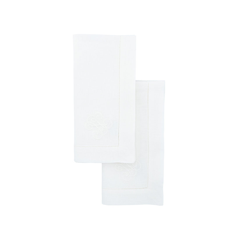 Ensemble de serviettes en lin 4 pièces Monogram