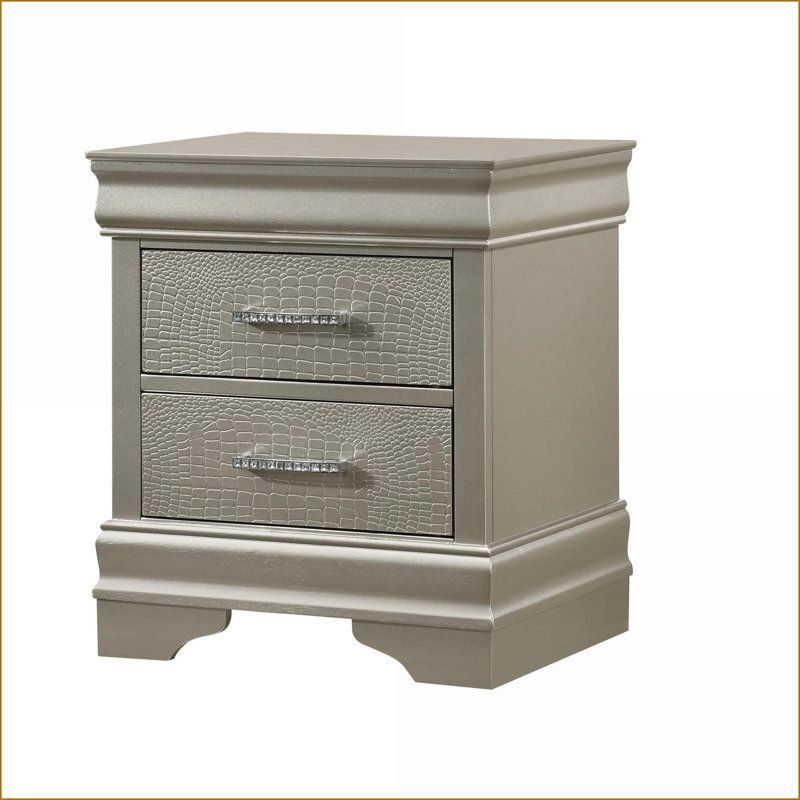 Table de chevet 2 tiroirs Modern Glam