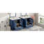 Ensemble de meuble-lavabo bleu 60 po avec lavabos doubles (séparés), lavabos doubles en céramique, tablette de rangement et tiroirs séparés (miroir non inclus) - Solution de salle de bain moderne pour salles de bain spacieuses-434682749