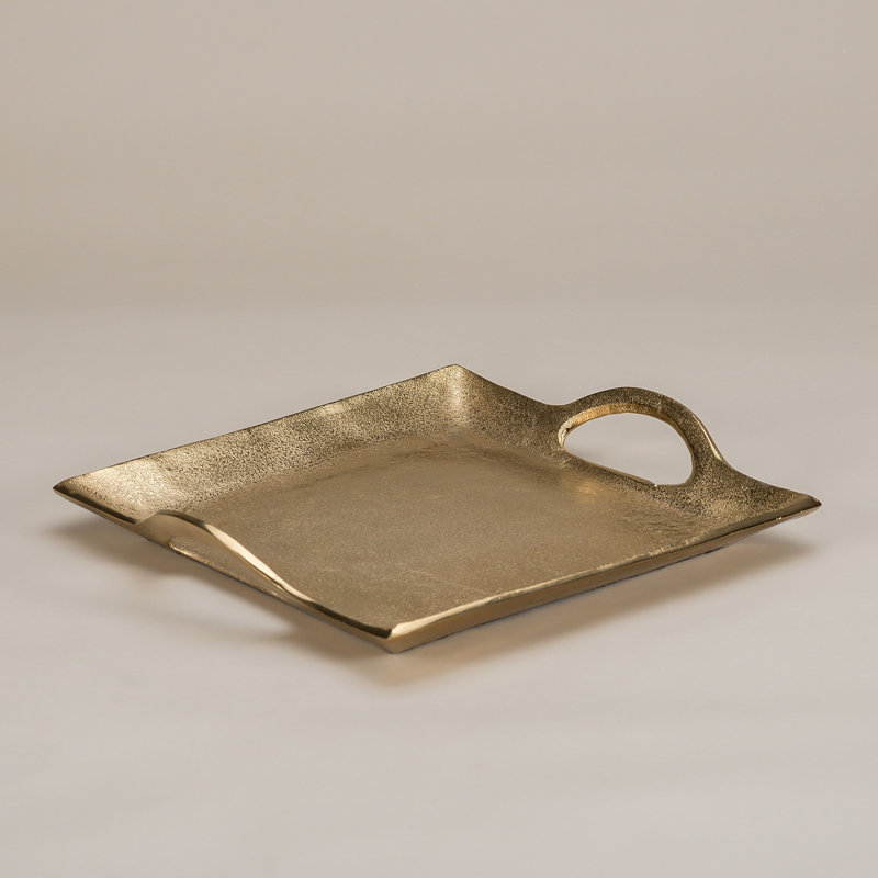 Downley Metal Tray, Gold