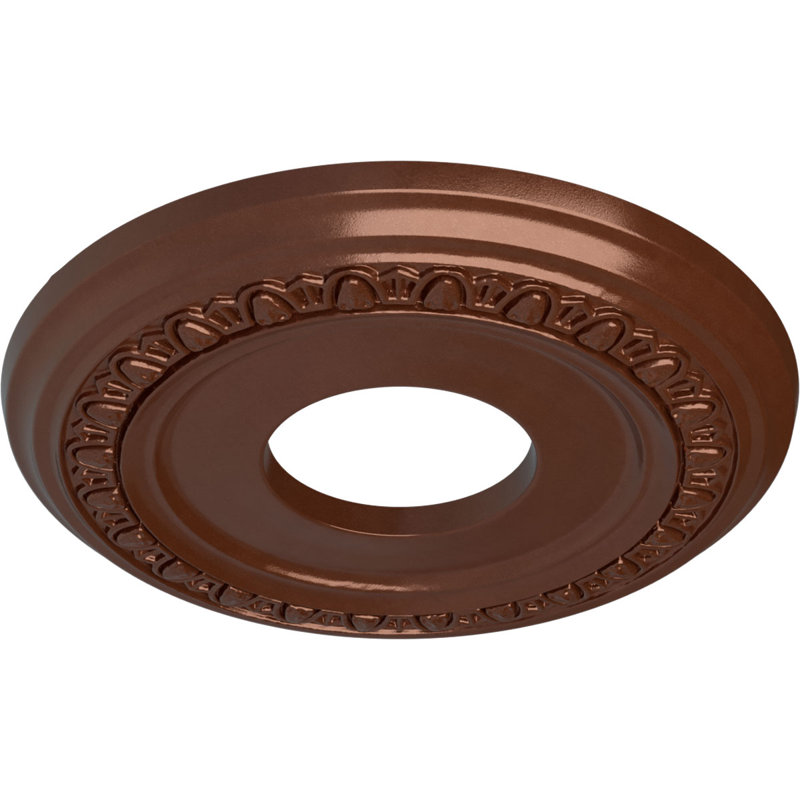 Endurathane Jackson Ceiling Medallion, 12 1/4"OD x 4"ID x 1 1/8"P (Fits Canopies up to 7 3/8"), Hand-Painted Copper Penny Finish