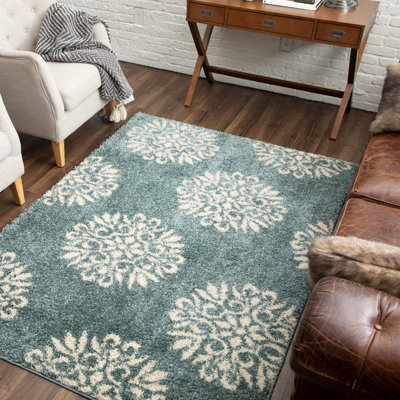 Tapis ornemental bleu Yasir