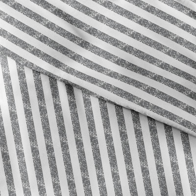 Ensemble de housse de couette 3 pièces, Gris, Lit simple