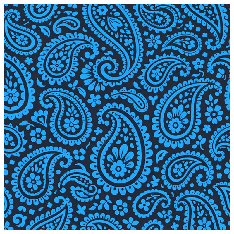Coussins décoratifs à motif floral double motif cachemire bleu, 18 x 18 inches