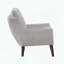 Chaise d'appoint en chenille de style Mid-Century, coussins réversibles et pieds espresso