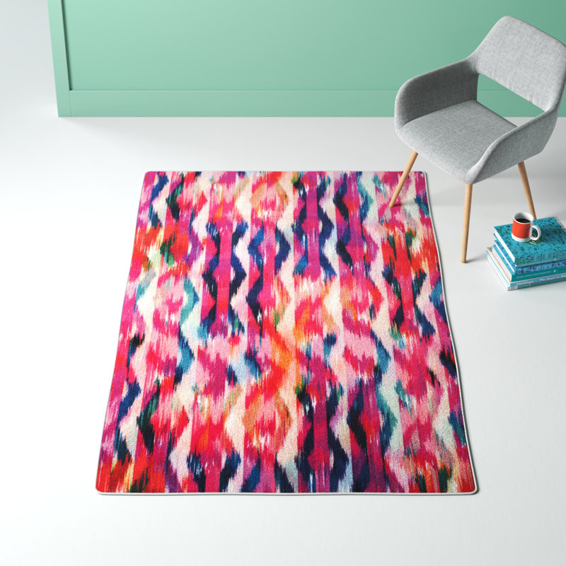 Daytona Performance Machine Washable Chevron Rug, Rectangle 4' x 6'