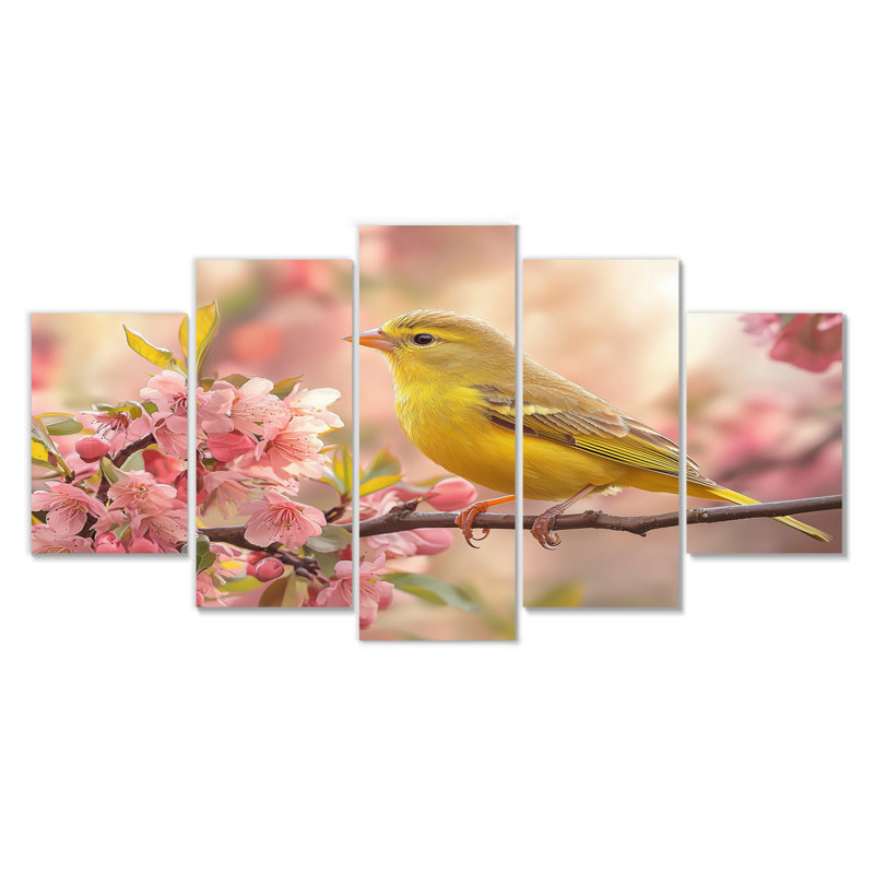 Songbird in Melody Spring Tree IV - Art mural oiseau - décoration murale moderne