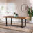 Rustic Metal And Solid Distressed Dining Table-114002653-114002649