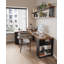 All-Solid-Wood L-Shaped Desk with Bookcase-114324178