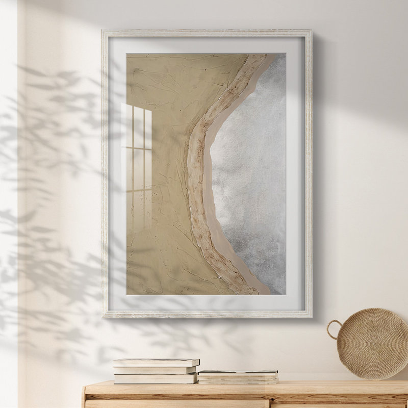 Silver Lake III -Framed Print, 25.5" H x 17.5" W, White