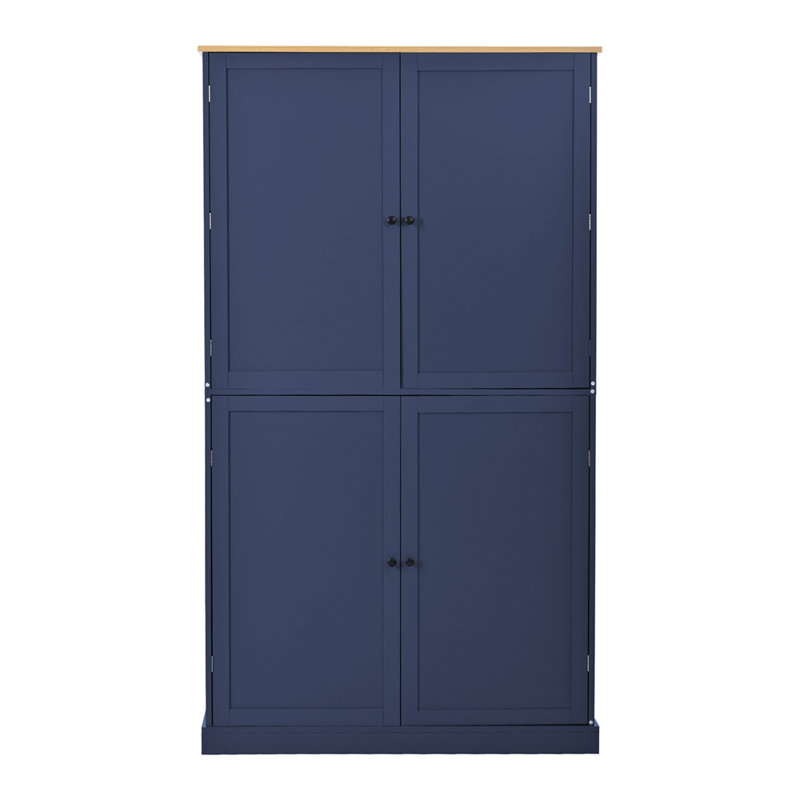 Grande armoire de rangement autoportante 40,2 x 20 x 71,3 pouces avec 2 tiroirs, 2 tablettes réglables, 8 tablettes de porte pour la cuisine, la salle à manger