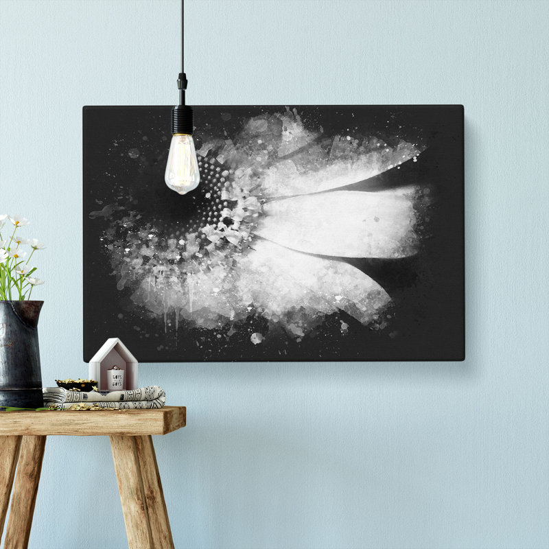 Pretty Flower - Wrapped Canvas Painting, 50cm H x 76cm W x 3cm D