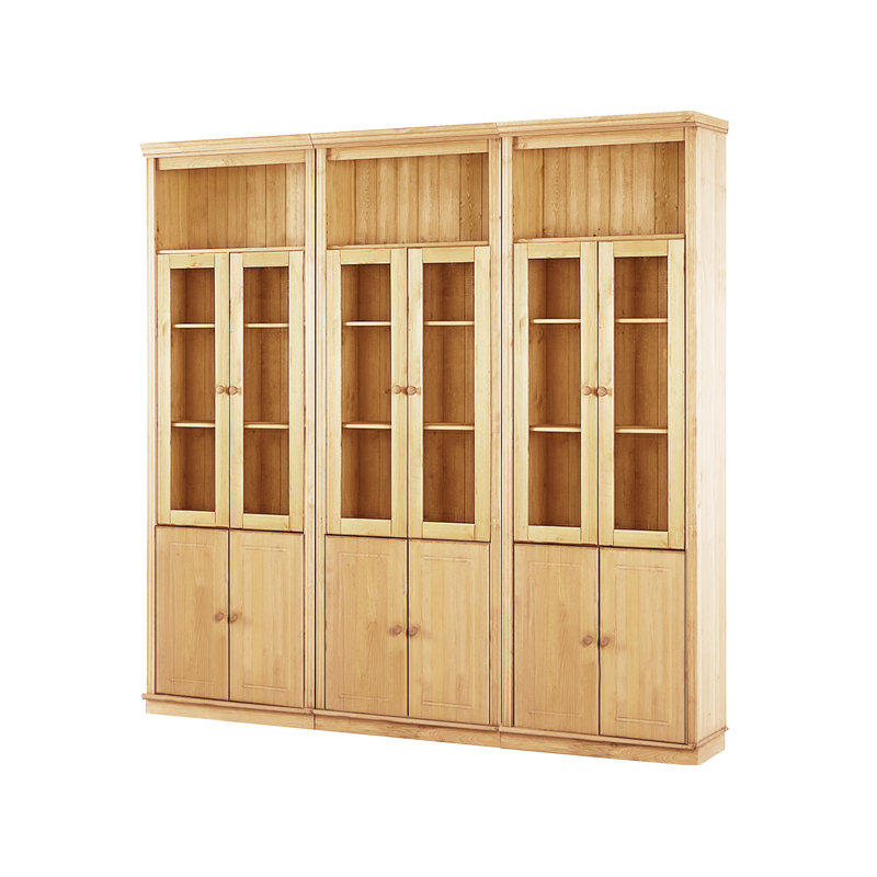 Delbis 223cm H x 222cm W Library Bookcase