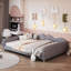 Lit de jour rembourré, canapé-lit en tissu sherpa avec dossier en forme de nuage, aucun sommier nécessaire-327572966-327572961