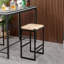 Ensemble de 2 tabourets de bar en jacinthe d'eau tissés pour comptoir de cuisine avec tabourets sans dossier en jacinthe d'eau avec repose-pieds (jacinthe d'eau sans dossier)-291411875
