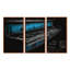 Bleu, noir, piano rétro, musique, ensemble d'art mural-322591500-322591503