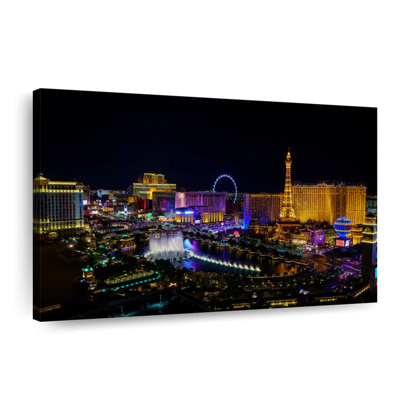 Las Vegas Canvas Print, 32" H x 48" W x 1.25" D