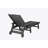 Outdoor Lounge Chair With Wood Texture, Oversized Chaise Lounge With 5 - Position Adjustment, Hdpe Material, Wheels And Cup Holder For Patio Relaxation-1692168712
