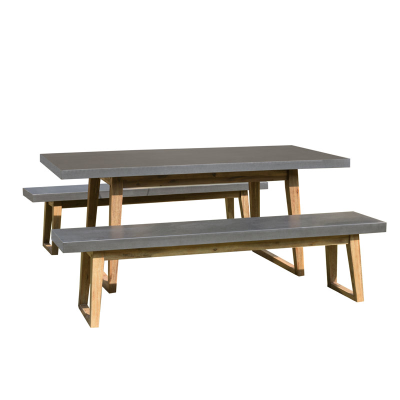 Akil 4 - Person Patio Dining Set with Rectangular Table