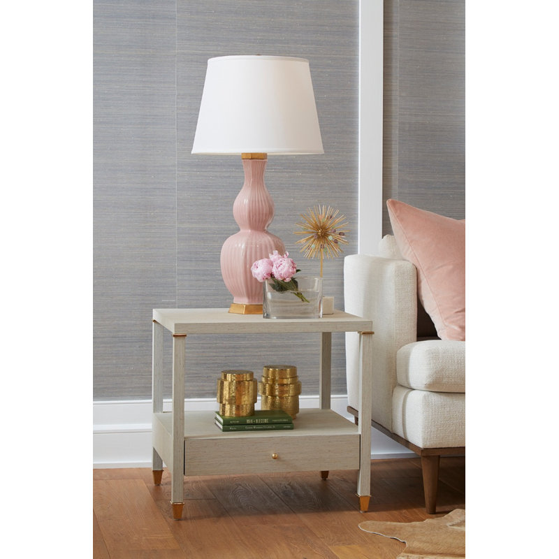 Delft Lamp with Shade, Peony Pink