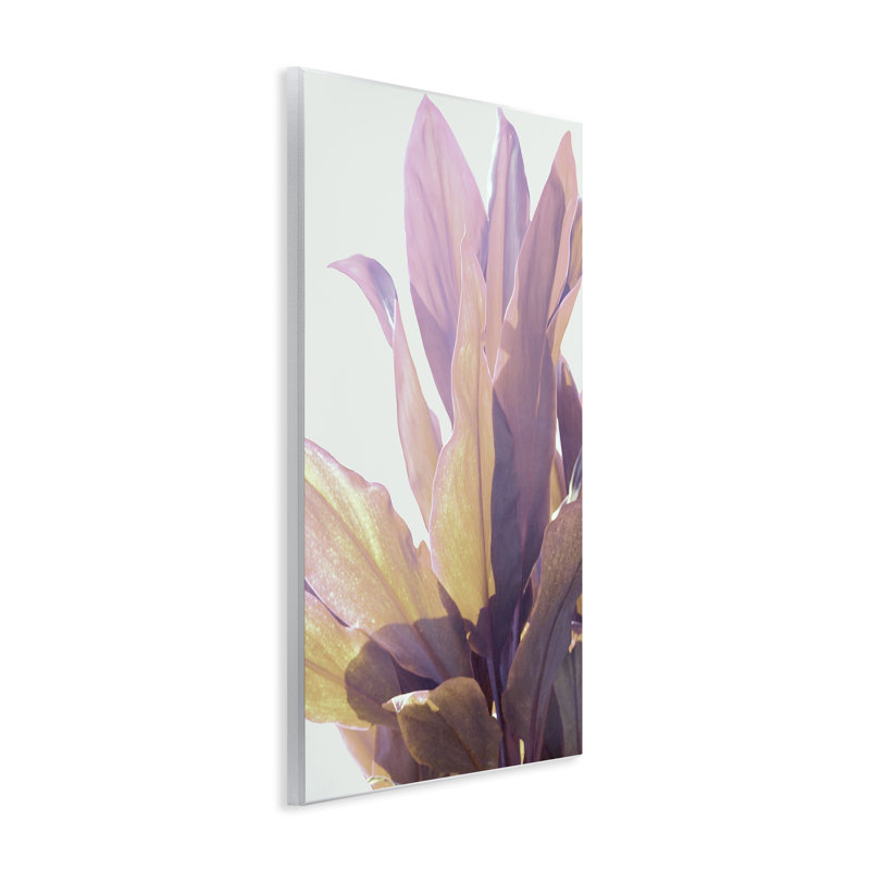 Plaque murale feuillue, plante ensoleillée, design par Gemma Bardot, H 19 po x l 13 po