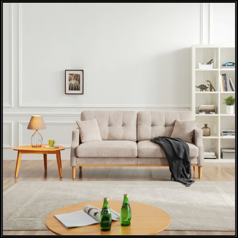 Canapé 3 places Living Space avec tissu imperméable, Gris clair
