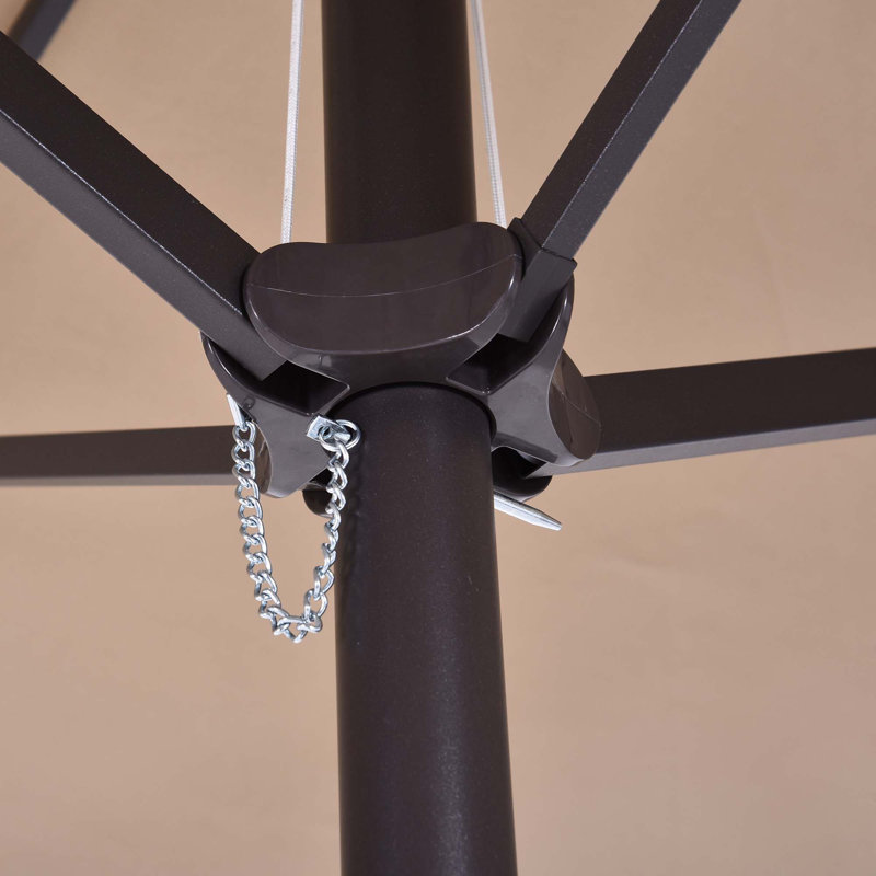Très grand parasol d'extérieur à deux côtés Aniyah Outsunny, Bleu